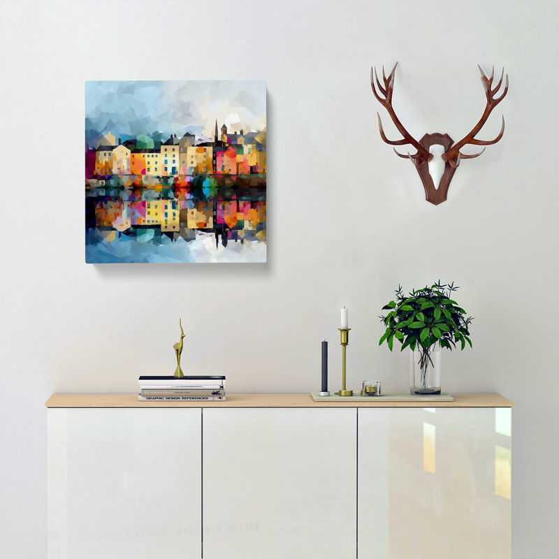 City Of Galway Abstract Art No.1 - Print, 50cm H x 50cm W x 3cm D