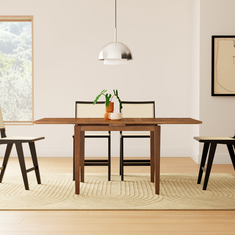 Arizona Extendable Solid Wood Base Dining Table, Brown