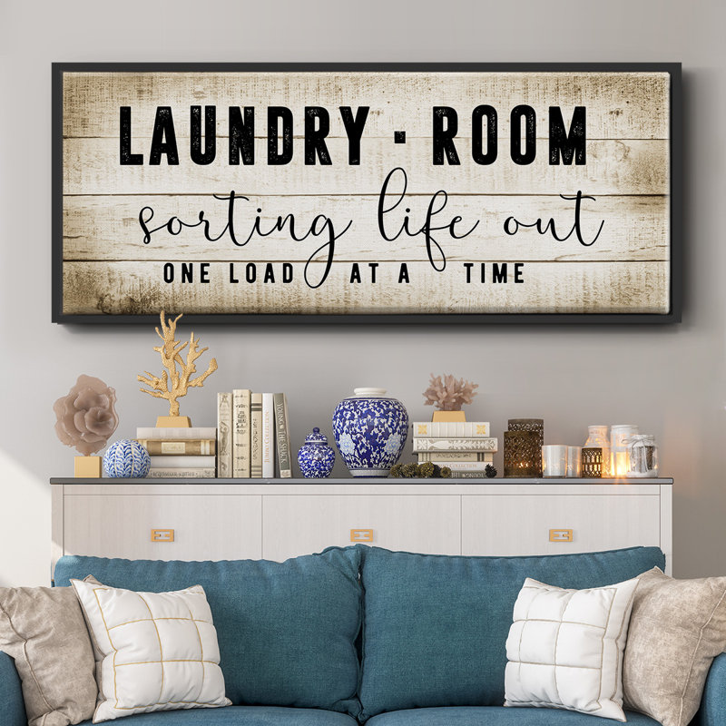 Laundry Room - Toile encadrée, H 12 po x l 30 po
