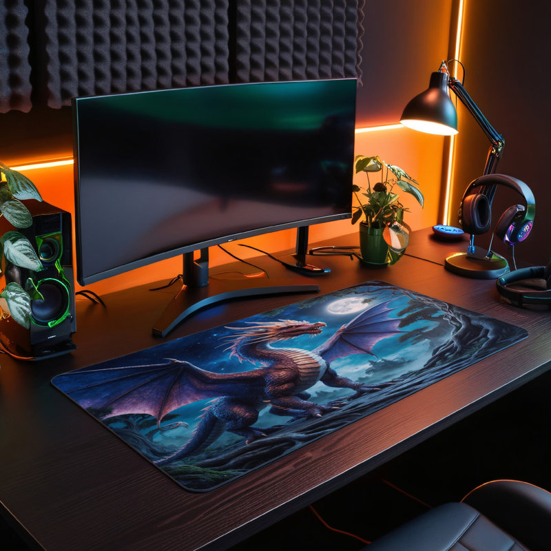 Polyester Desk Pad, 14.4x12.1