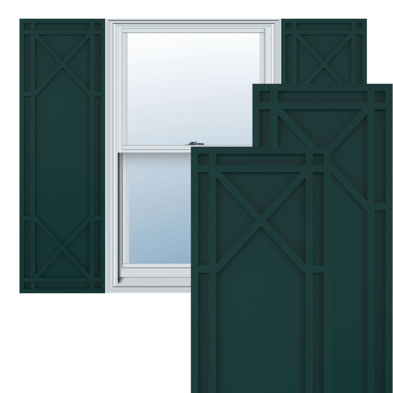 Volets en PVC True Fit, 12", Vert thermique, 80"