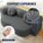 2-Seater Foldable Compressed Sofa Bed Gray