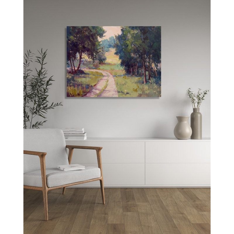 Autour de la courbe - reproduction d'artiste sur toile, H 30 po x l 40 po x P 2 po, Toile tendue