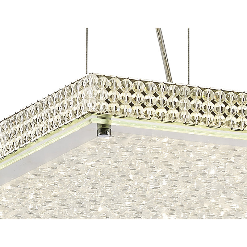 Doran 1 - Light Polished Chrome LED Square/Rectangle Pendant