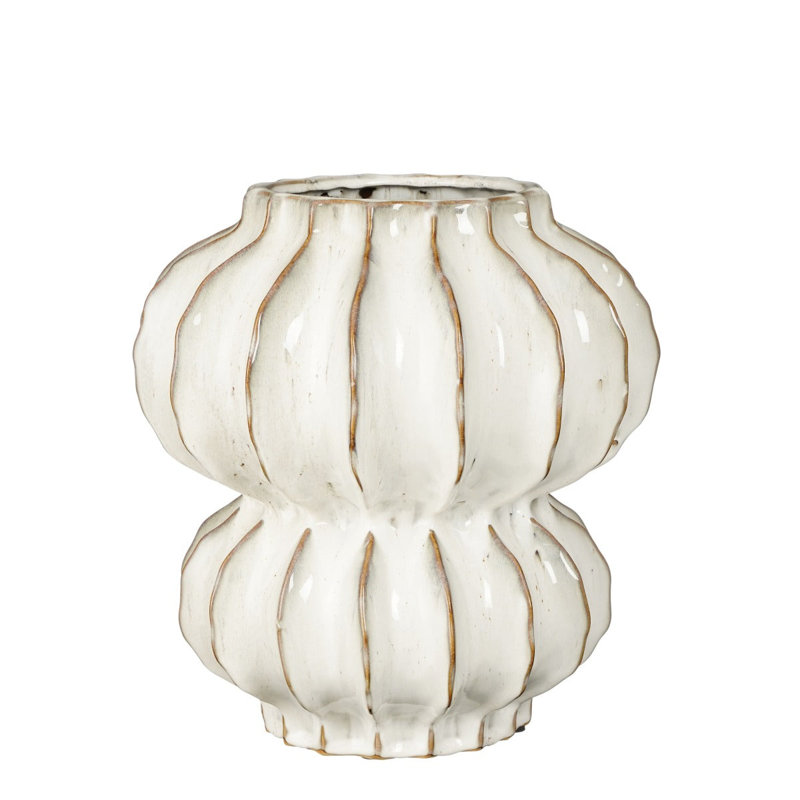 Varennes Ceramics Table Vase, White