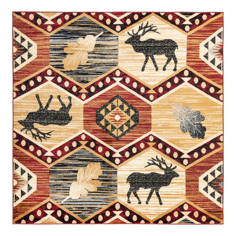 Pioneer Geometric Indoor Rug, Square 7'10"