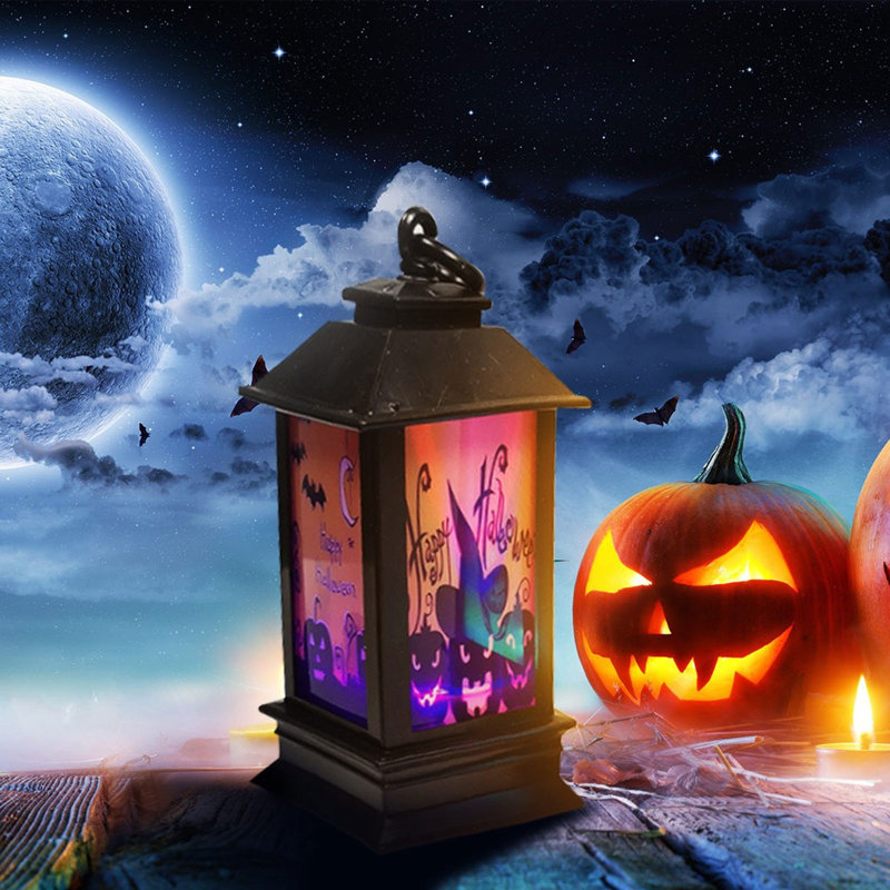 Veilleuse d'Halloween à DEL avec accessoires décoratifs en plastique 3 pièces, de profondeur