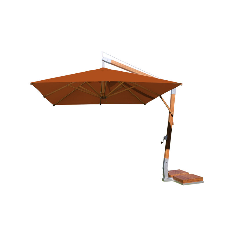 Sidewind 118'' W Cantilever Umbrella, Terracotta