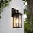 1 Light 14.25” Black Outdoor Wall Lantern with Dusk to Dawn Photocell