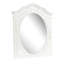 Miroir pour commode Calpan, cadre en bois massif blanc moderne, 38 x 40