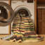 Tapis brun contemporain lavable à la machine 2779-1700326907