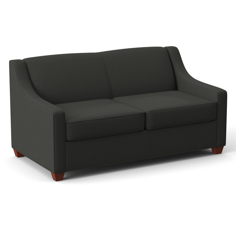 Phillips 68" Square Arm Loveseat with Reversible Cushions, Antic Cinder, BM Cherry