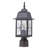 16in Oil-rubbed Bronze Outdoor Post Light With Seeded Glass For Walkway, Backyard Or Garden