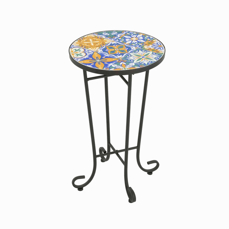 Patio Side Table With Shelf