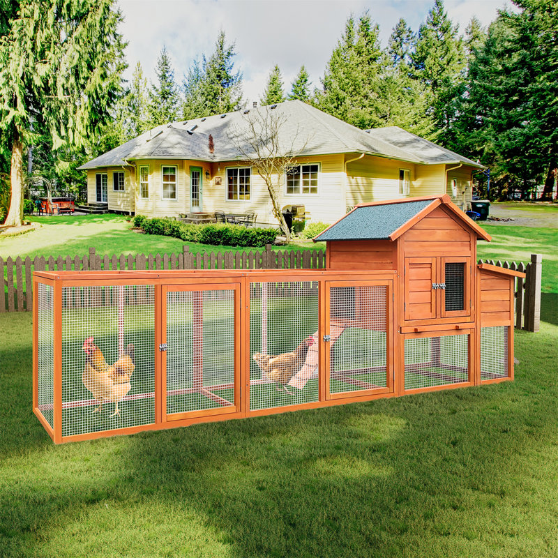 Grand poulailler en bois 122 ＂, Bois naturel