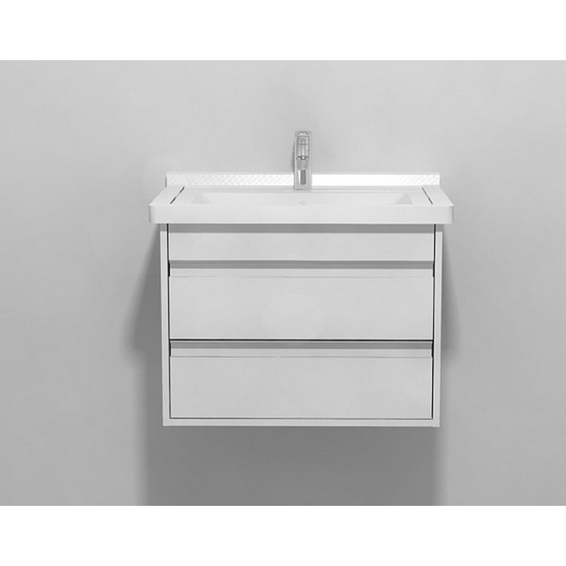 Meuble-lavabo mural simple de 26 po Ketho, Blanc mat