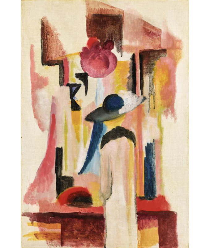 «Study for Bright Shop Window» par August Macke - Art mural sur toile tendue avec châssis, H 18 po x l 14 po