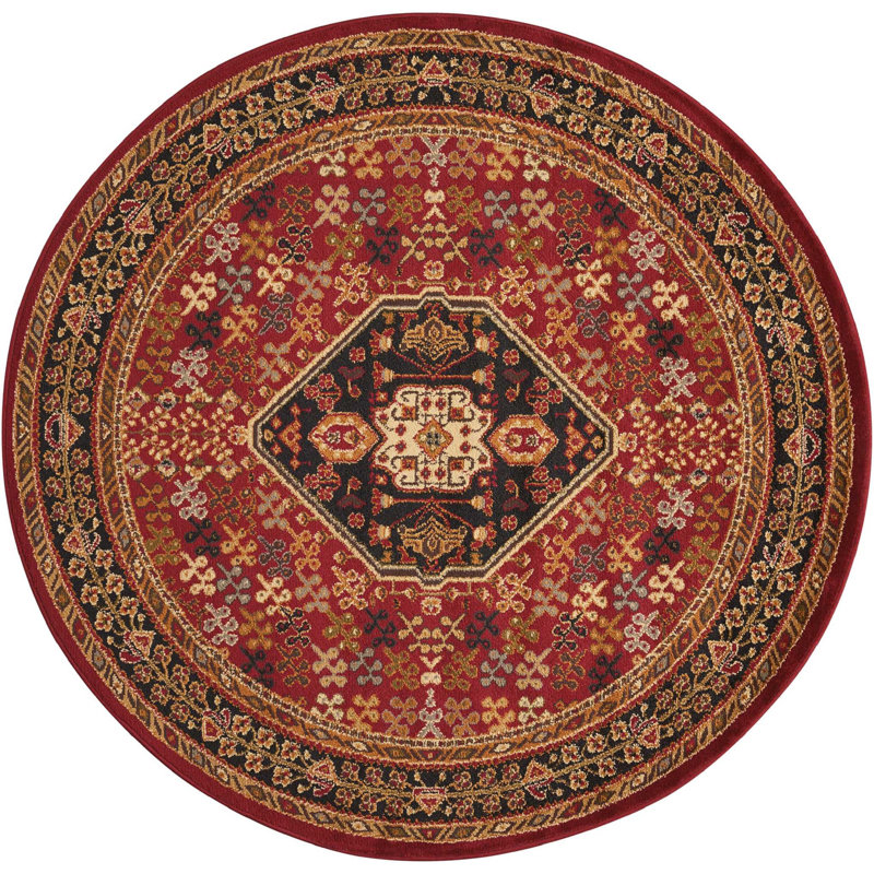 Demartino Oriental Indoor Rug, Round 5'3"