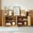 Sideboard Storage Cabinet TV Stand With Wave Pattern Buffet Cabinet Wooden Vertical Striped Cabinet For Kitchen/Bedroom/Entryway, 64''W X 15''D X 24''H.-1279400806