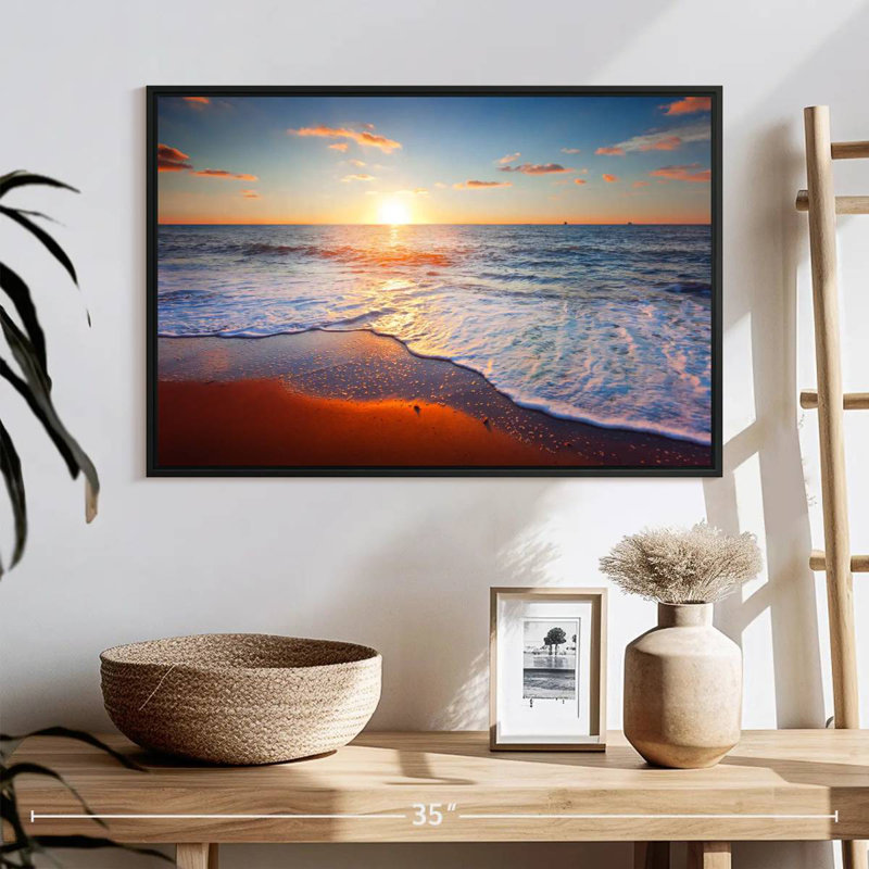 Siesta Maulik, 25 po x 17 po, Cadre flottant noir