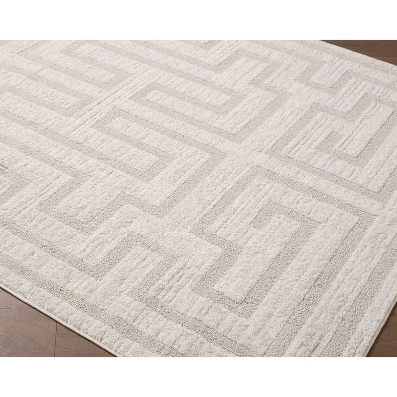 Tapis tissé à la machine Rachel Zoe X Livabliss The Studio, Ivoire ivoire, Rectangle 5 pi 3 po x 6 pi 12 po