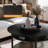 27"W Lift-Top Wood Coffee Table, Small Round Cocktail Table with Storage and Hidden Compartment for Living Room
