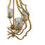 Lustre à 4 lumières en métal, luminaire suspendu avec chaîne réglable pour le vestibule de la salle à manger de la cuisine, ampoule non incluse