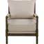 Fauteuil beige avec motifs géométriques sur le siège - H 38 po x 34 po 29,5 po-965704523-965704524