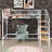 Twin-Sized Metal Loft Bed, Features Upper Grid Storage Shelf And Ladder With Side Compartments-1935162059