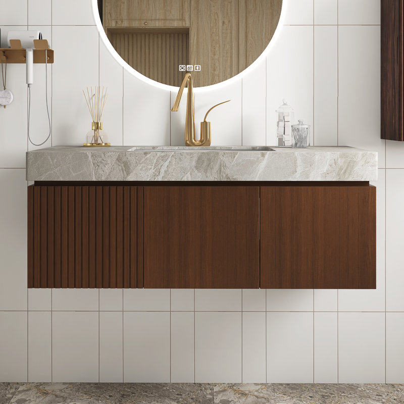 Meuble-lavabo mural simple 48 po avec comptoir
