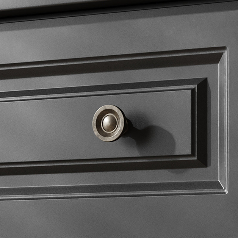 Commode 3 tiroirs moderne en bois à 3 tiroirs l 29,5 po, Noir