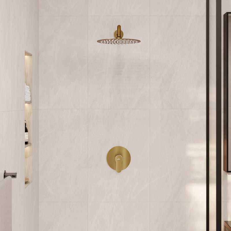 All-In-One Kit with Rough in-Valve, Brushed Gold