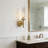 1 -  Light Modern Black Glass Wall Sconce Bathroom Vanity Light Fixture (Set of 2)-125965350