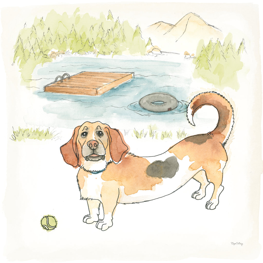 Dog Days Of Summer Maggie by - Painting on