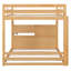 Lit superposé double avec lumières DEL contrôlées par l'application, ports USB, tablettes de rangement et tiroirs - Lit pour enfant robuste, naturel-1848501925