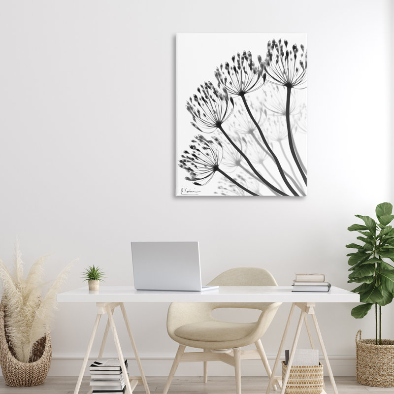 Toile florale avec pissenlits, par Albert Koetsier, H 40 po x l 30 po