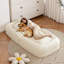 Lit pliant peu encombrant pour adultes et animaux de compagnie, 90 180 réglables, 2 coussins moelleux, velours côtelé confortable, rembourré avec 5 positions de réglage, pliable, convient au salon de la chambre à coucher, est livré-38130102