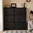 Black Solid Wood Shoe Storage