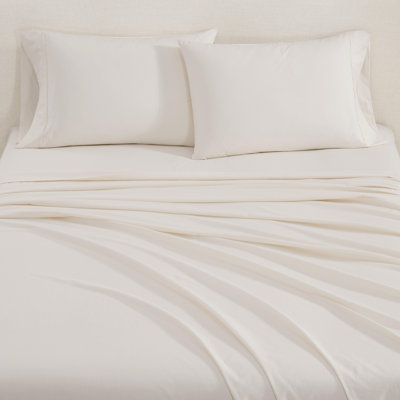 Martha Stewart Skylands Solid Cotton Percale Blue Sheet Set