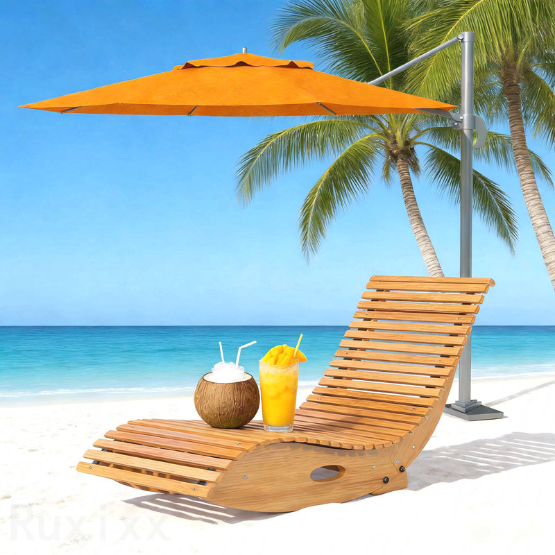 Chaise berçante en bois, chaise berçante d'extérieur