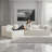 Modern Minimalist Curved Sofa With With 5 Pillows-1763041380