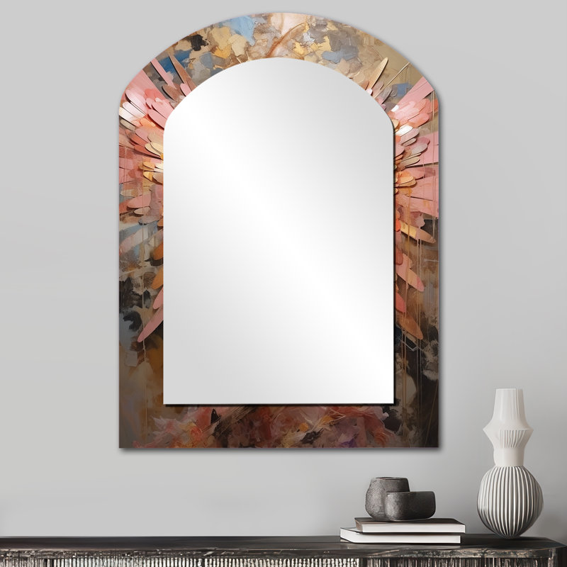 Miroir mural rose et bleu, 34 po x 25 po