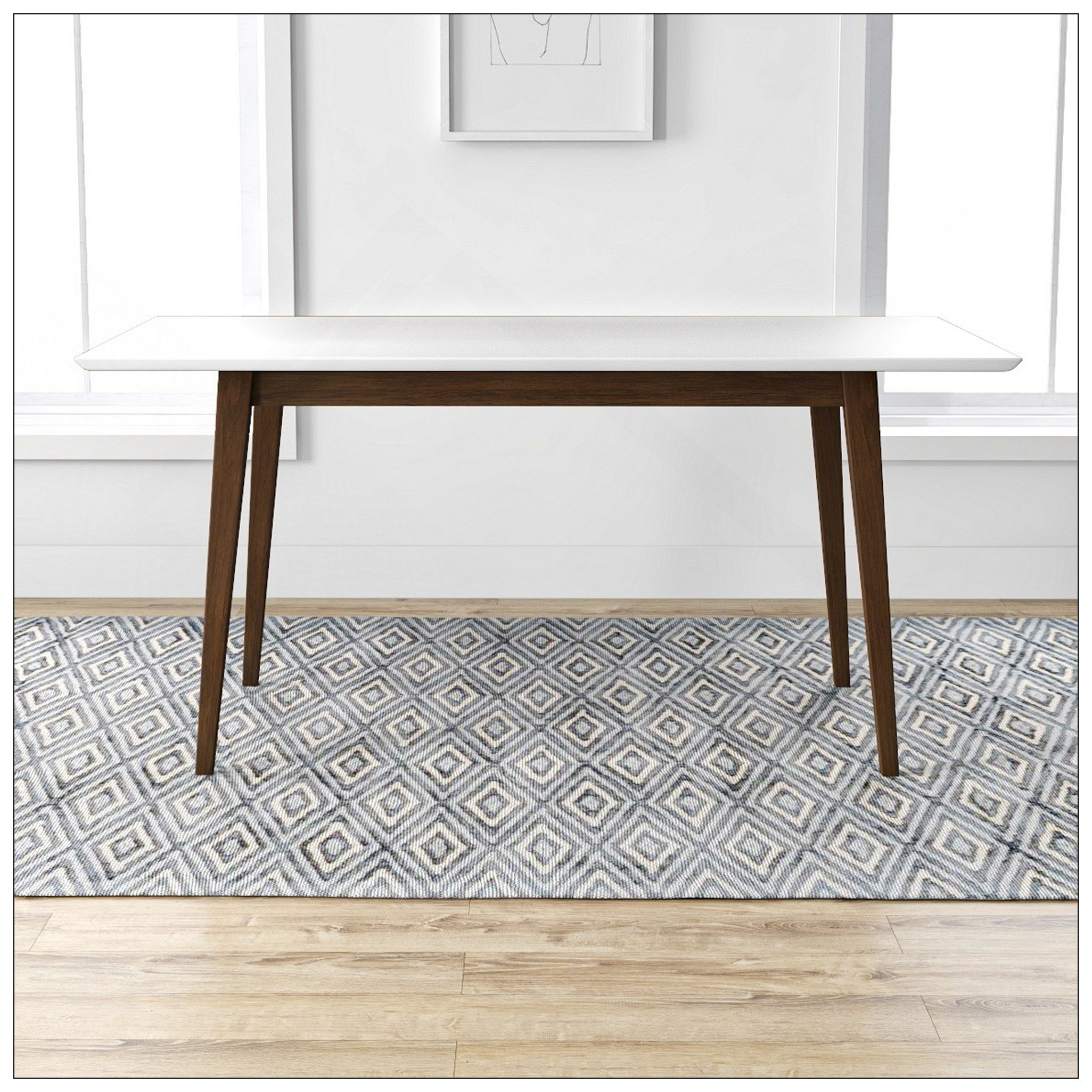 George Oliver Mary Modern Style Solid Wood Rectangular Dining Kitchen ...