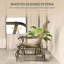 Ensemble bistro avec chaises coulissantes, ensemble bistro avec cadre en acier, table en verre trempé pour patio et jardin