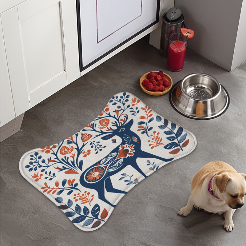 Tapis de Noël en forme d'os Scandi - 1 pièce, 14"