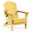 Chaise de patio d'extérieur en PEHD pliable avec porte-gobelet Adirondack-1444257748