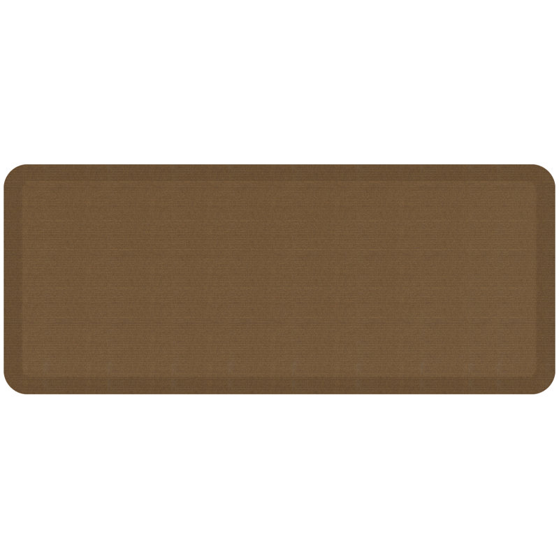 Tapis anti-fatigue designer en toile de ramie confortable, 1 pi 8 po x 4 pi, Kaki