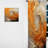 Gold Orange Desert Mirage Spiral - Modern Curtain - Velvet Room Darkening - 1 Panel-107826448