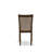 7-Pc Kitchen Table Set Includes a Pedestal Breakfast Table and 6 Light Tan Linen Fabric Chairs with Padded Back - Antique Walnut-1409903080-1409903087-1442630951