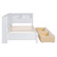 Lits simples en bois peu encombrants avec rangement et USB, essentiel pour la maison moderne